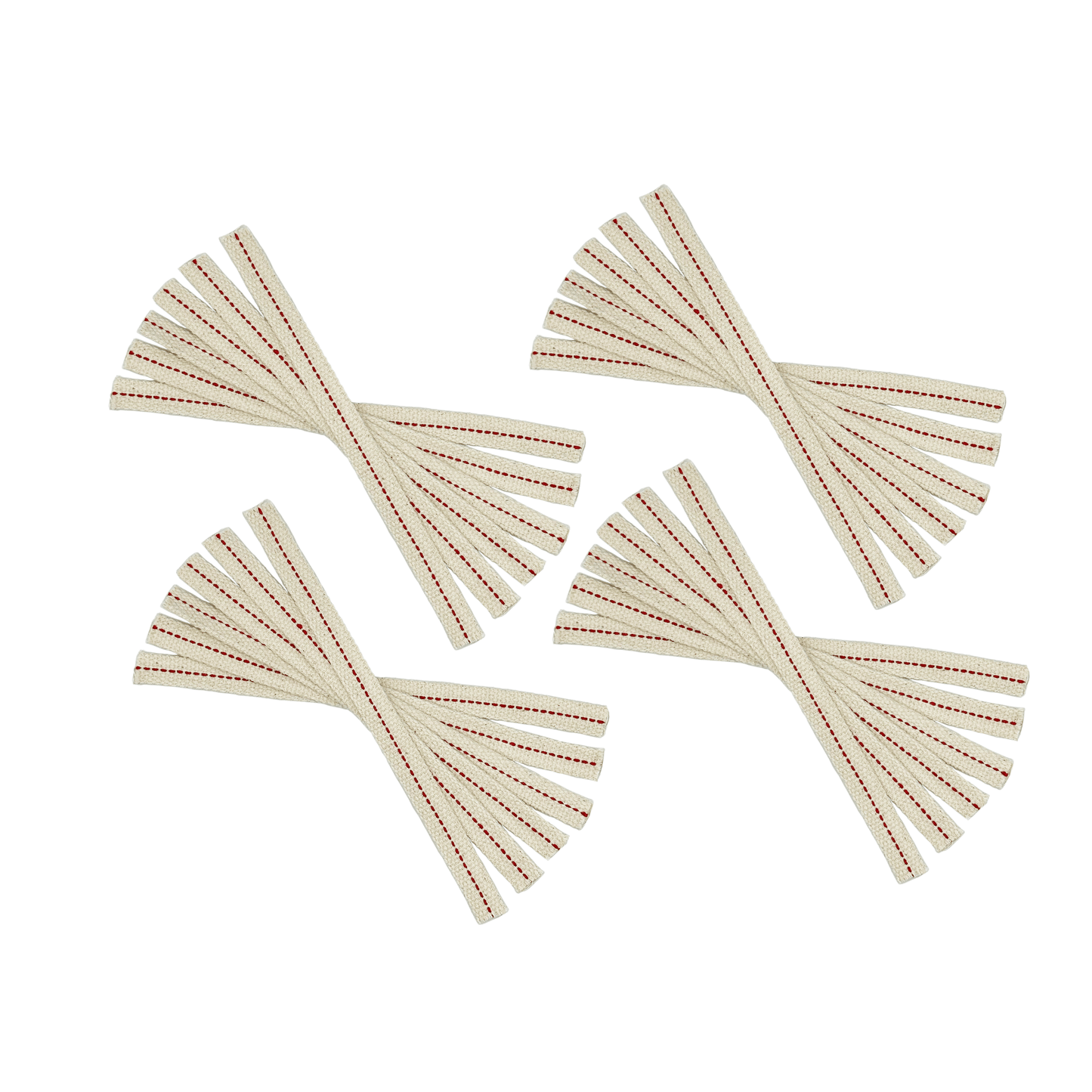 Light of Mine - 1/2" Inch - 8" Long Wick Strips, 100% Cotton Flat Wick - 24 Pack, for Paraffin Oil, Kerosene Based Lanterns, and Oil Lamps with Genuine Red Stitch