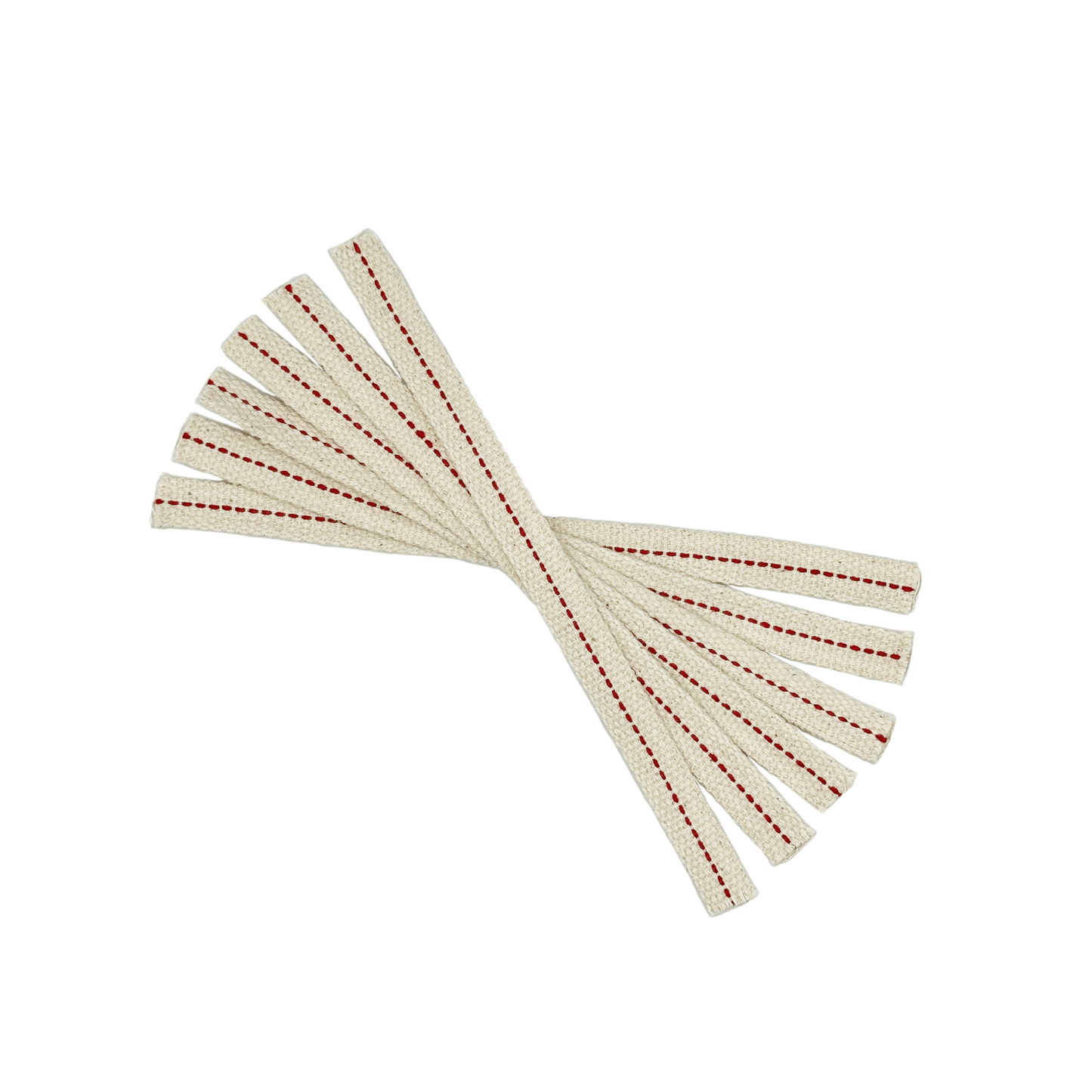 Light of Mine - 1/2" Inch - 8" Long Wick Strips, 100% Cotton Flat Wick - 6 Pack, for Paraffin Oil, Kerosene Based Lanterns, and Oil Lamps with Genuine Red Stitch