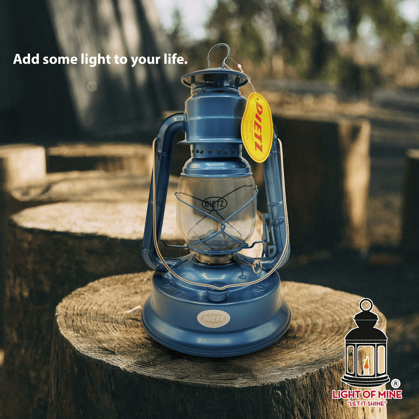 Light Of Mine - Dietz #01 Little Wizard Blue Oil Lantern with 5/8" Replacement Wick Strips (Blue)