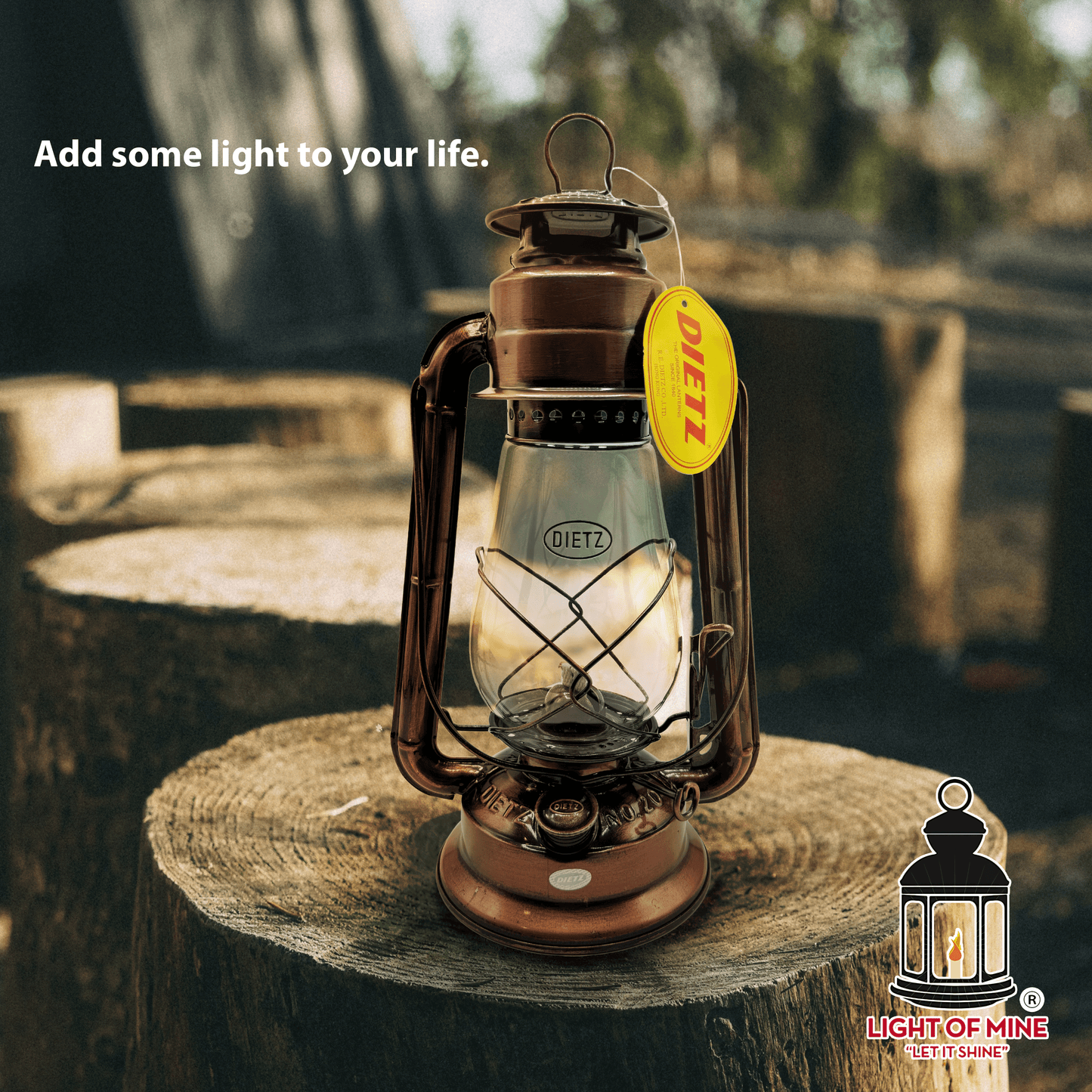 Light Of Mine - Dietz #20 Junior Bronze Oil Lantern with 5/8" Replacement Wick Strips (Bronze)