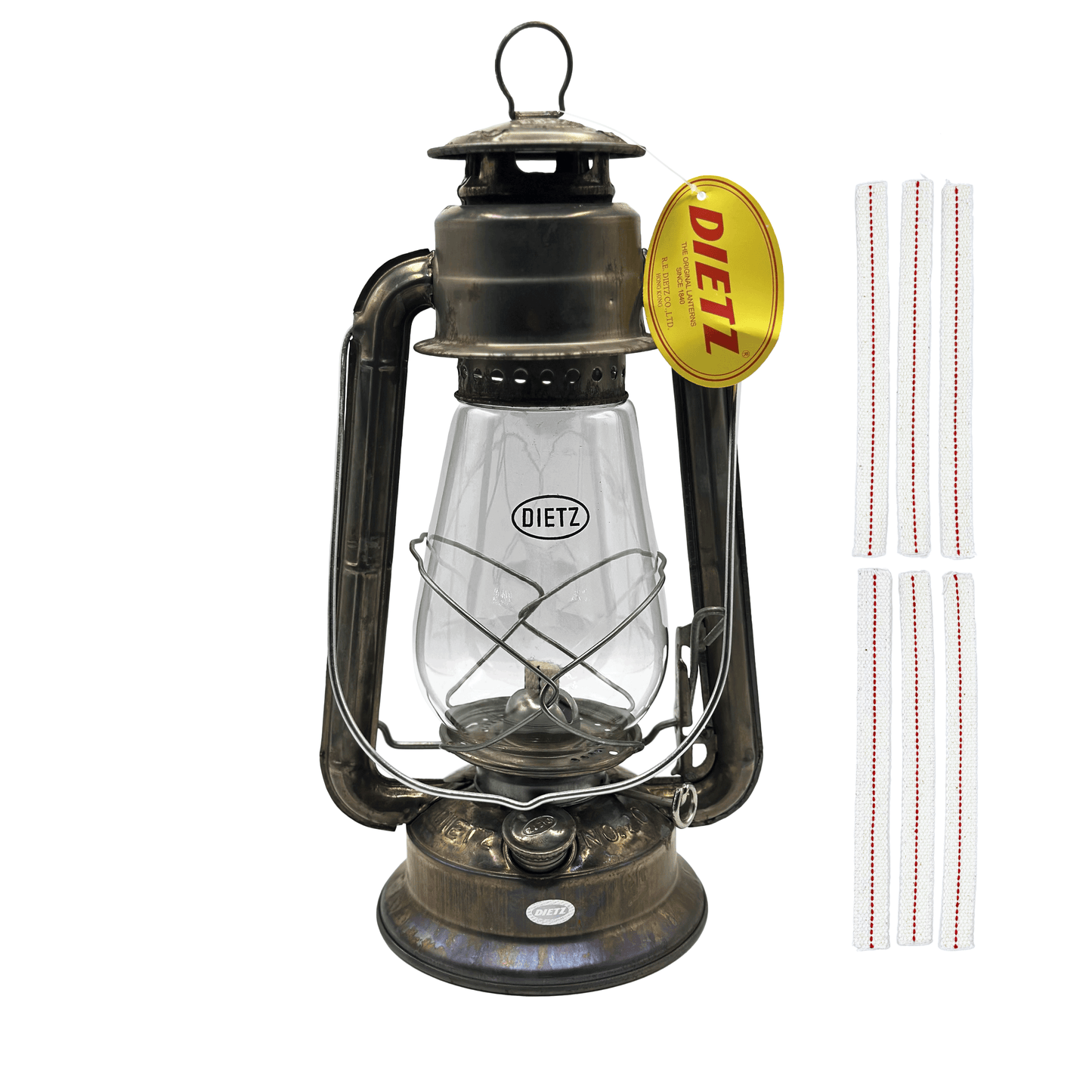 Light Of Mine - Dietz #20 Junior Unfinished Oil Lantern with 5/8" Replacement Wick Strips (Unfinished)