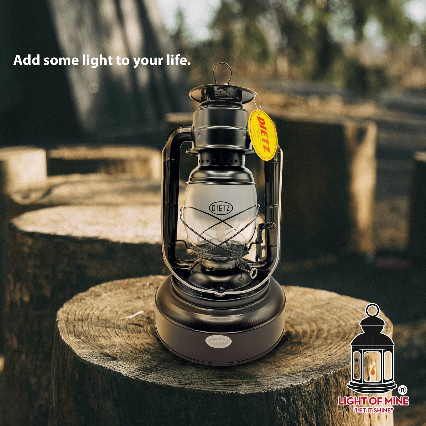 Light of Mine - Dietz #2500 Jupiter Plain Black Oil Lantern with 7/8" Replacement Wick Strips (#2500, Black)