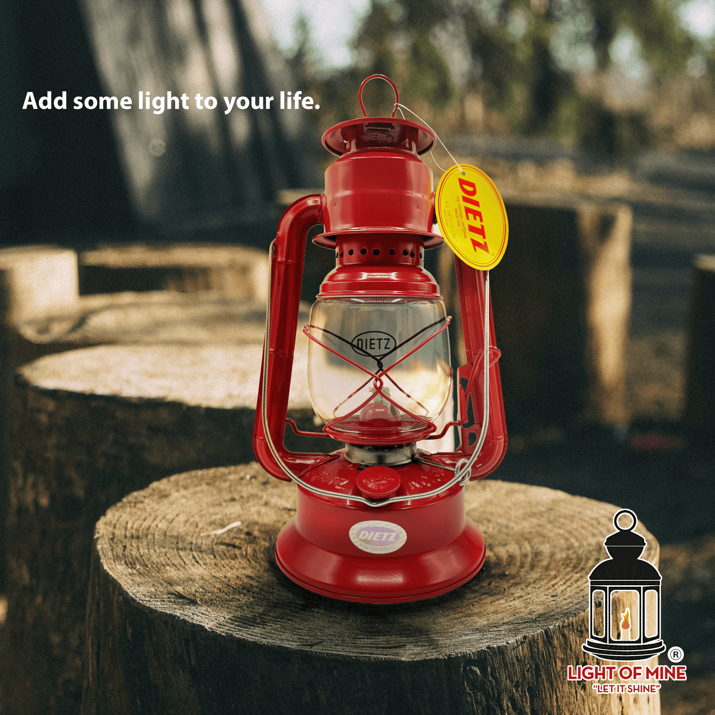 Light Of Mine - Dietz #30 Little Wizard Black Oil Lantern with 5/8" Replacement Wick Strips (Red)
