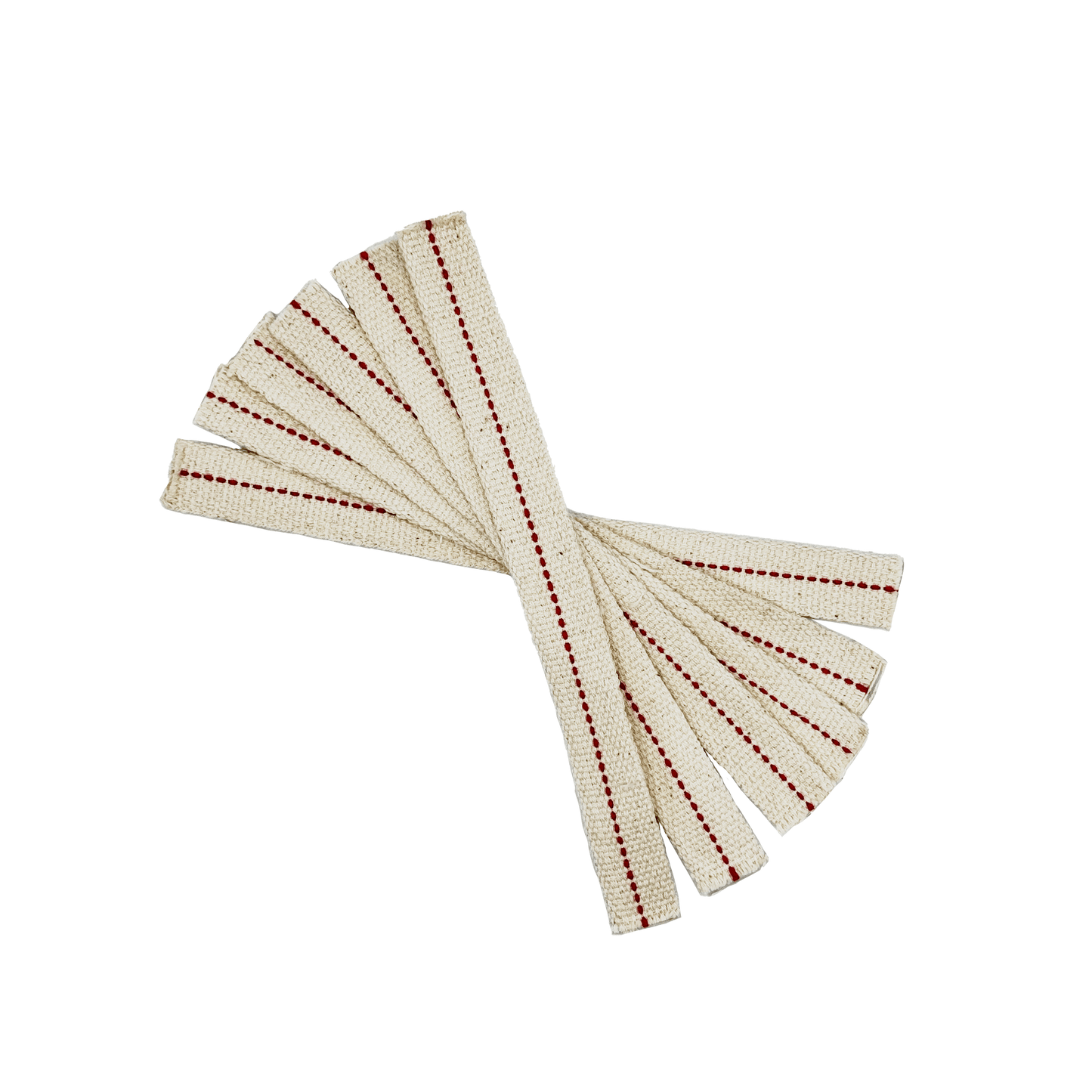 Light of Mine - 3/4" Inch - 8" Long Wick Strips, 100% Cotton Flat Wick - 6 Pack, for Paraffin Oil, Kerosene Based Lanterns, and Oil Lamps with Genuine Red Stitch