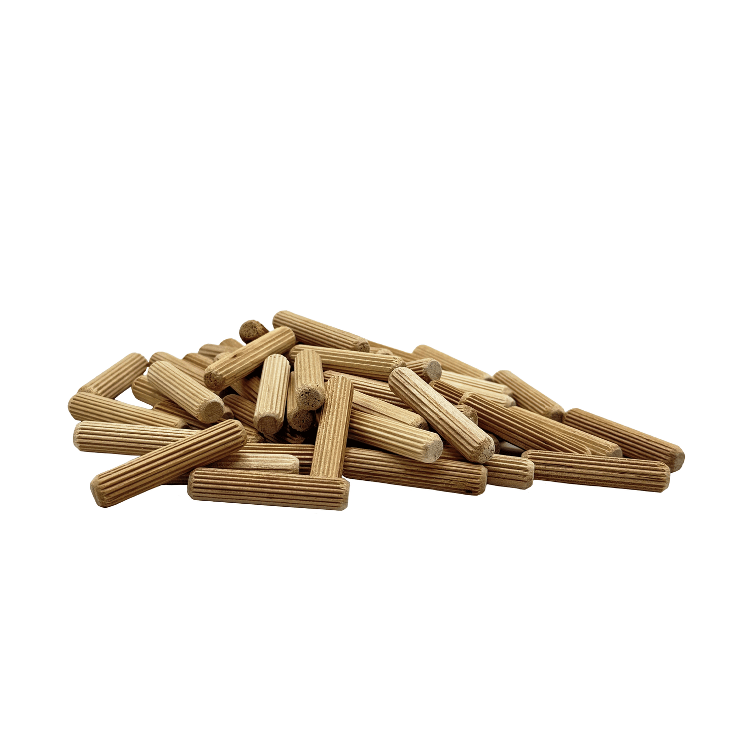 Rhino Wood Industries - 5/16" x 1 1/2" - 200 Pack Wooden Dowel Pins - Kiln Dried, Fluted, and Beveled (5/16" x 1 1/2", 200pk)