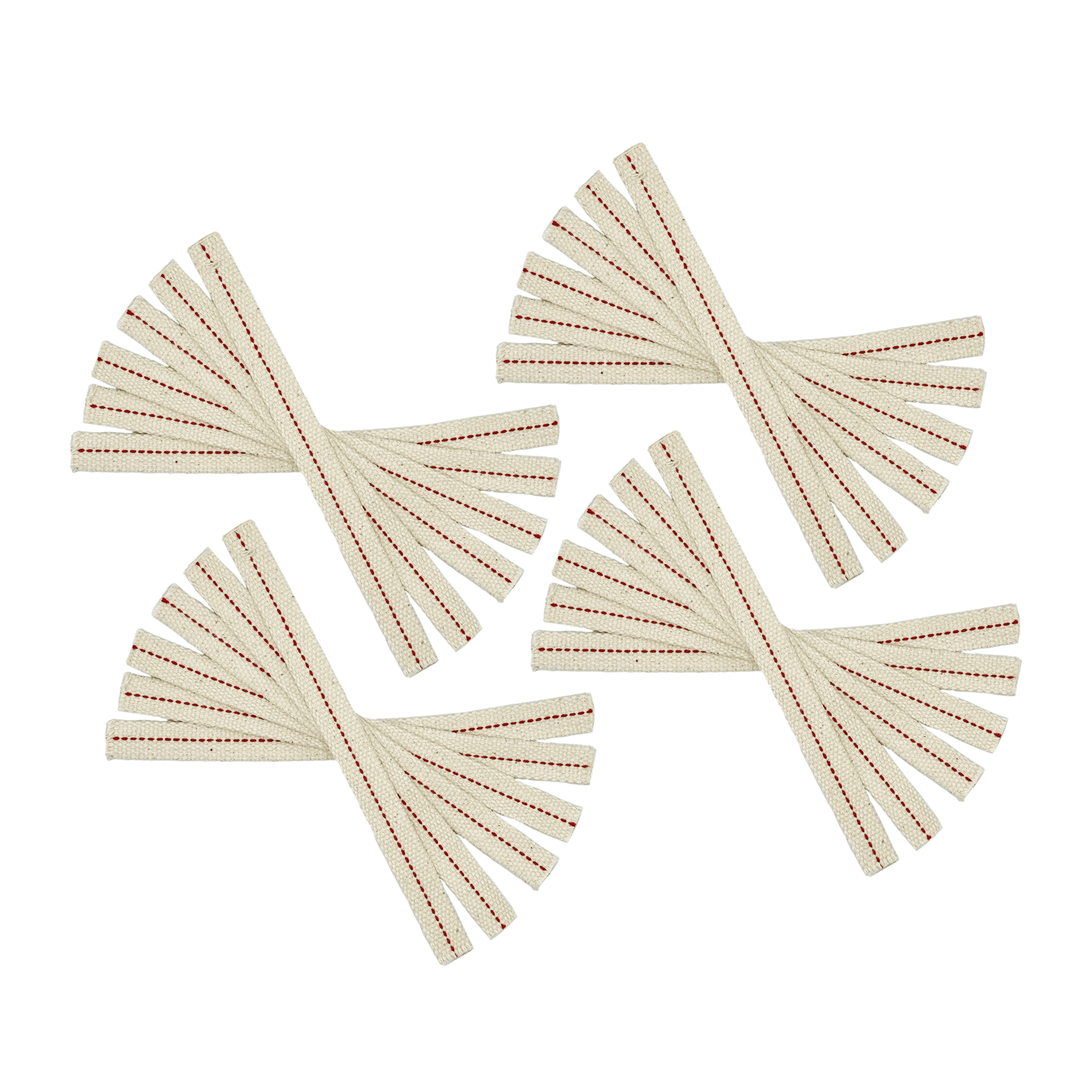 Light of Mine - 5/8" Inch - 8" Long Wick Strips, 100% Cotton Flat Wick - 12 Pack, for Paraffin Oil, Kerosene Based Lanterns, and Oil Lamps with Genuine Red Stitch