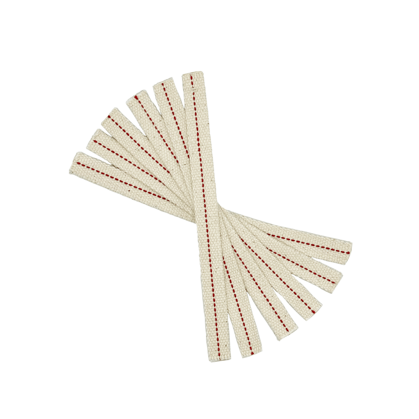 Light of Mine - 5/8" Inch - 8" Long Wick Strips, 100% Cotton Flat Wick - 6 Pack, for Paraffin Oil, Kerosene Based Lanterns, and Oil Lamps with Genuine Red Stitch
