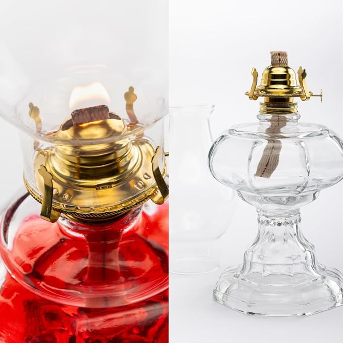 Light of Mine - Crisa 18" High Oil Lamp | Camping Lantern with 3/4" Wick strips - Pack of 6
