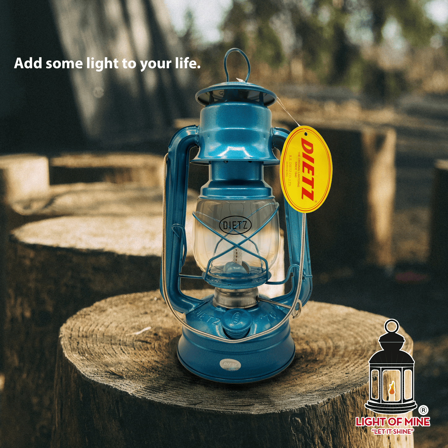 Light Of Mine - Dietz #76 Original Blue Oil Lantern with 1/2" Replacement Wick Strips (Blue)