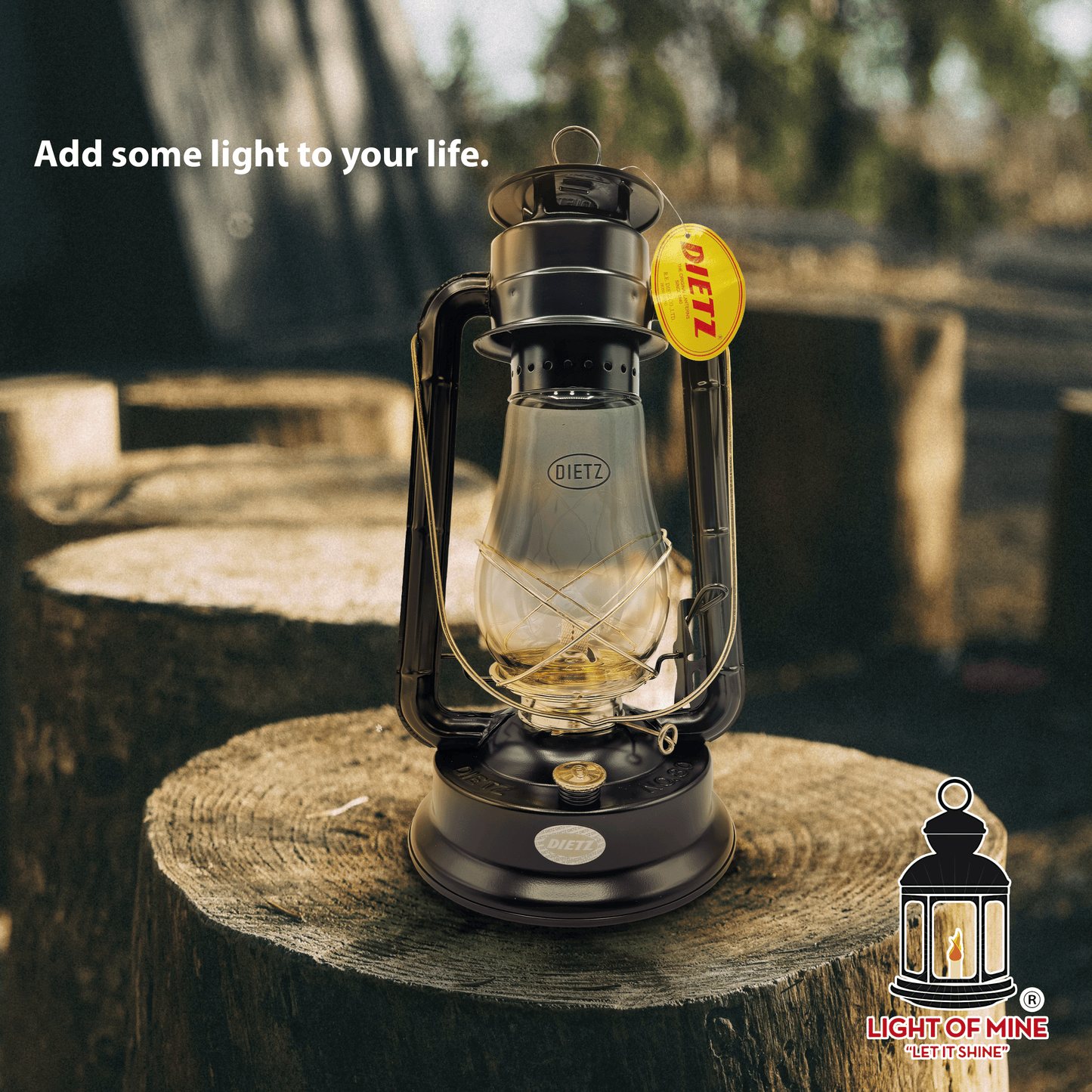 Dietz #80 Blizzard Hurricane Oil Lamp Burning Lantern Black with Gold Trim
