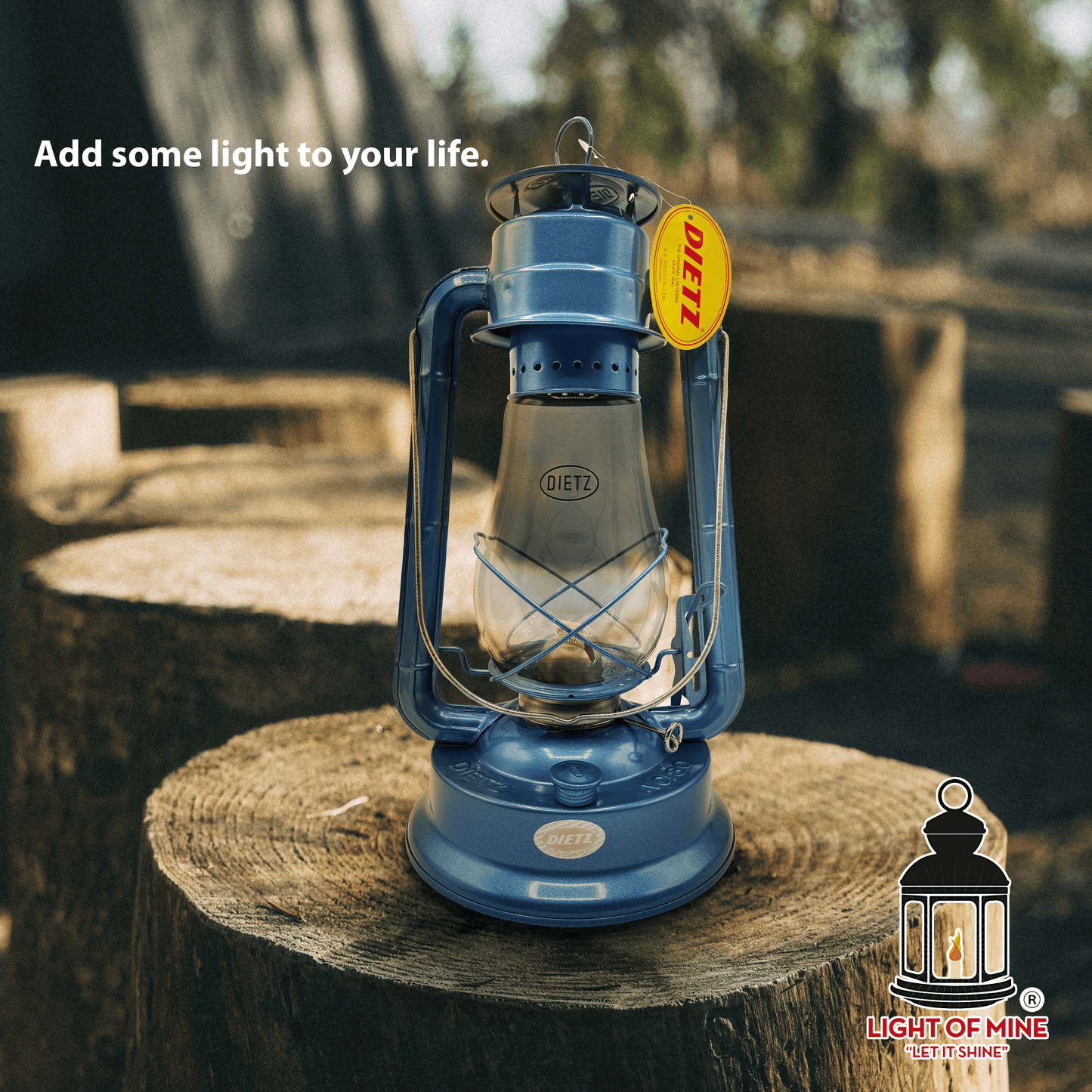 Light Of Mine - Dietz #80 Blizzard Blue Oil Lantern with 7/8" Replacement Wick Strips (Blue)