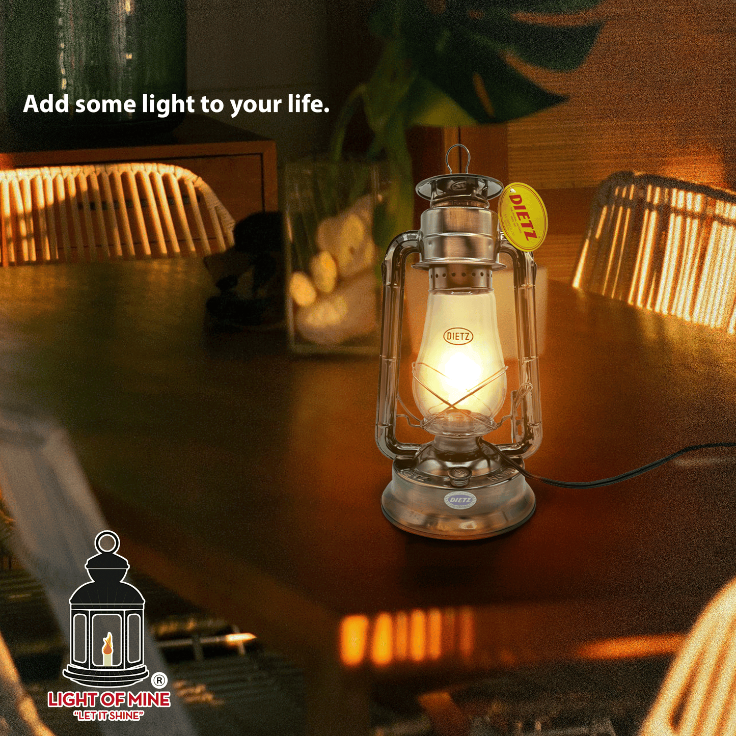 Light Of Mine - Dietz #80 Blizzard Bronze Oil Lantern with 7/8" Replacement Wick Strips and Conversion Kit for Electric Burner (Bronze, Electric)
