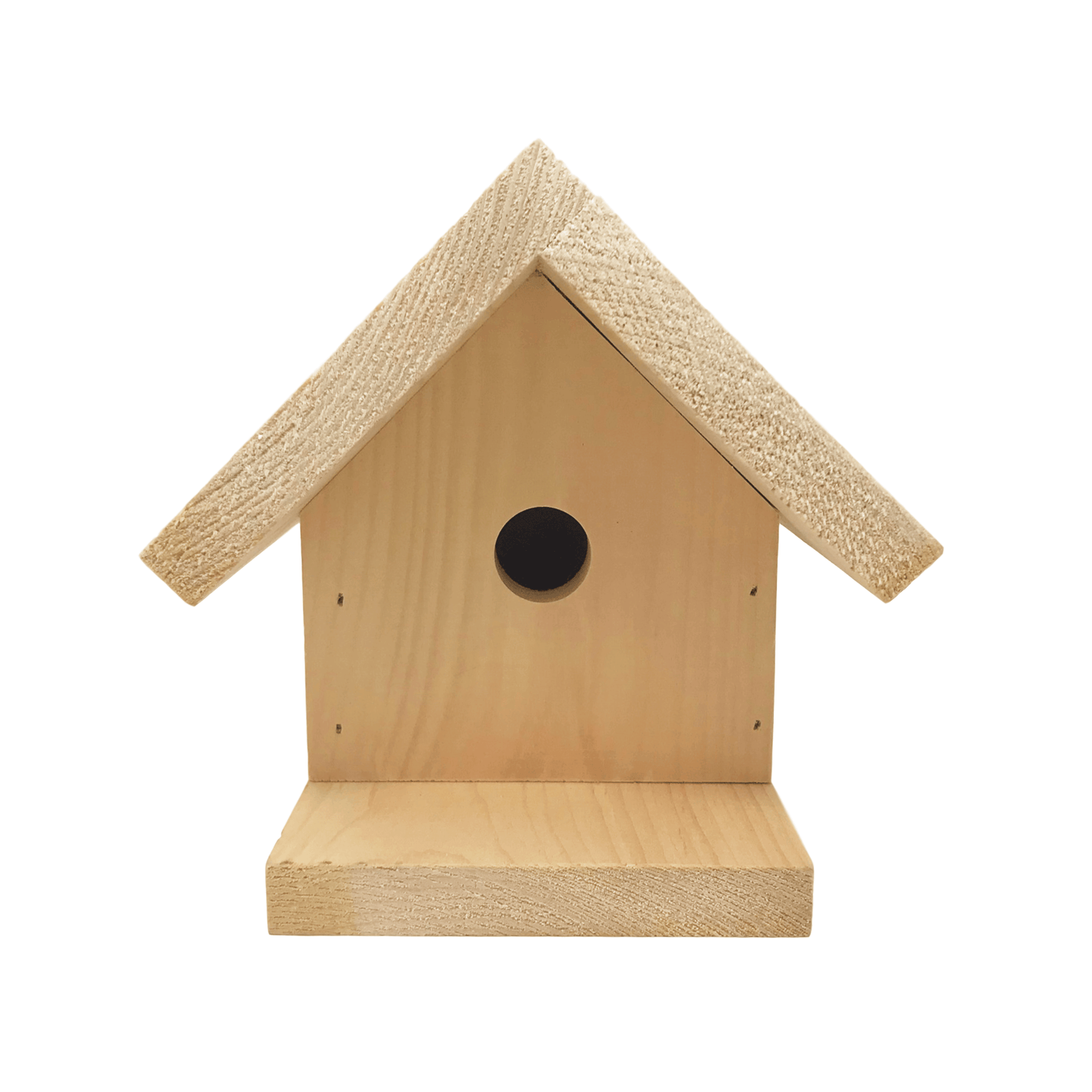 Good Wood - Solid Wood Birdhouse 3/4" Thick Solid Pine Strong Durable Heavy Duty Unfinished 8" Tall 3/4" Hole Made in the USA Built to Last
