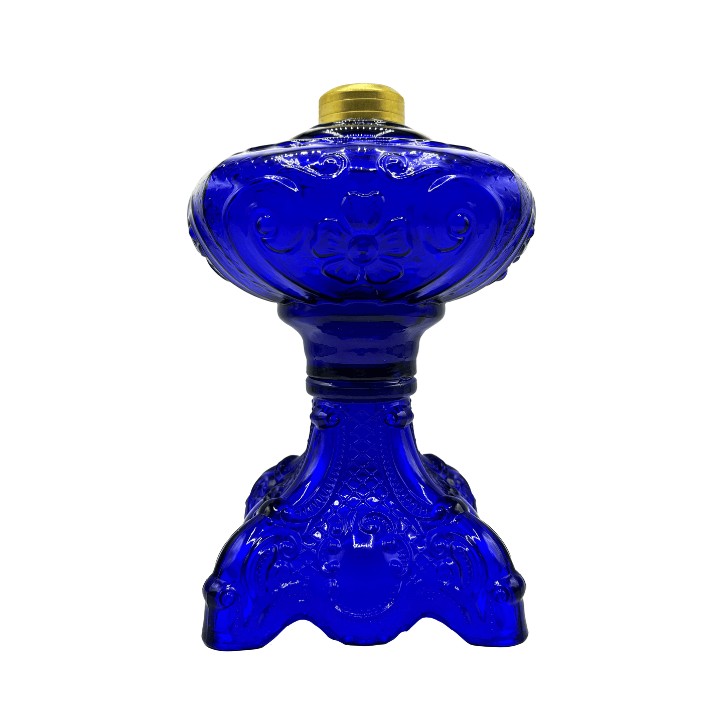 Light of Mine - Princess Feather Oil Lamp Replacement Cobalt Base (Base Only)