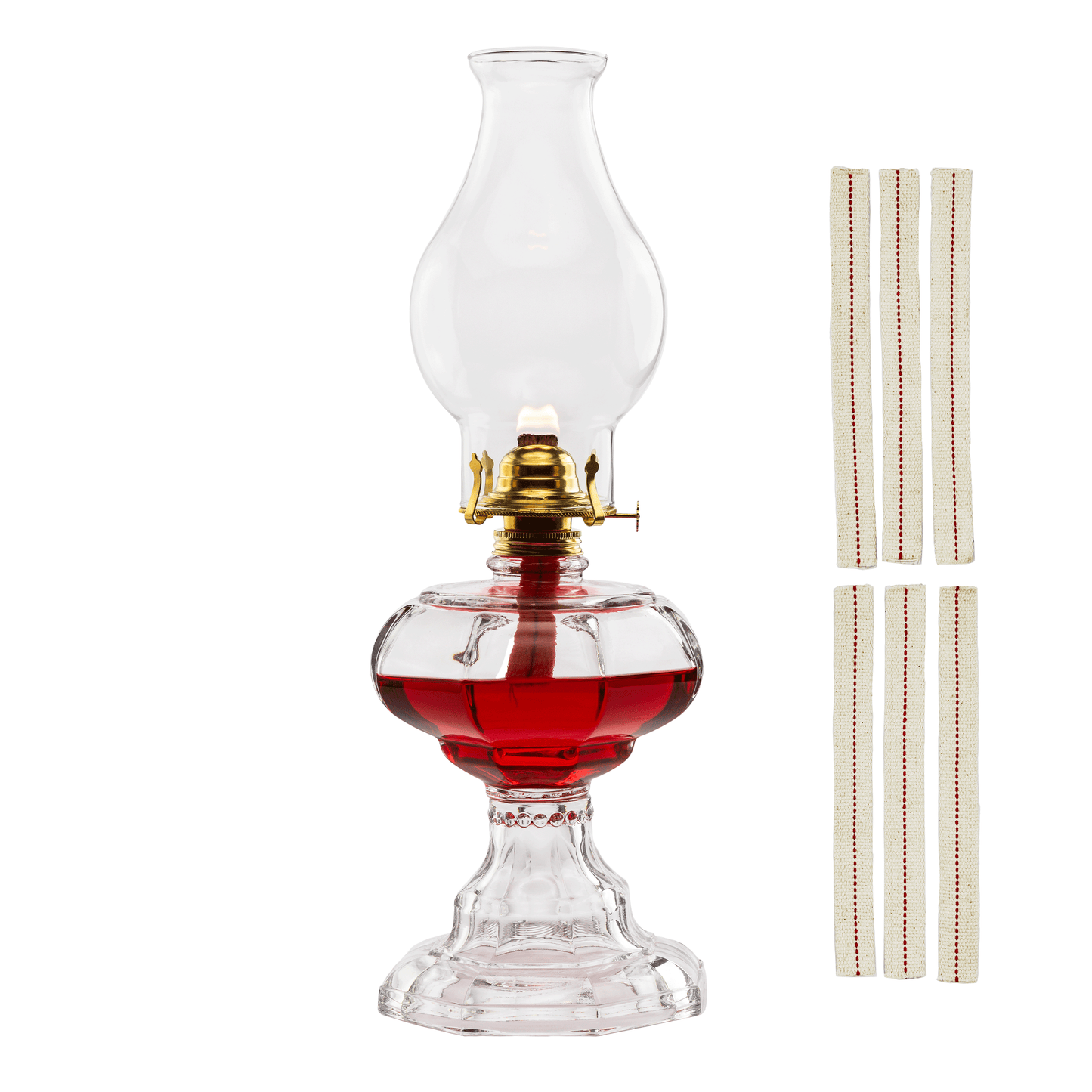 Light of Mine - Crisa 18" High Oil Lamp | Camping Lantern with 3/4" Wick strips - Pack of 6