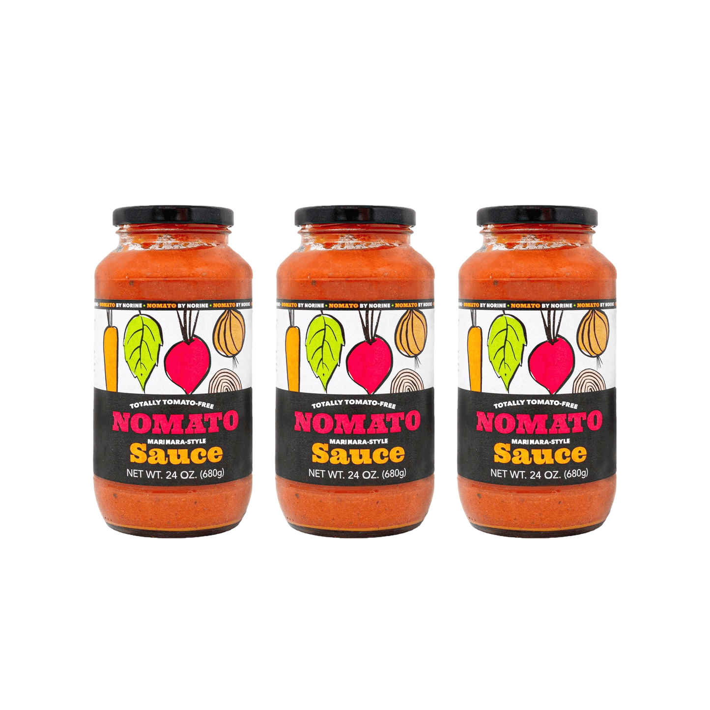Nomato - 3 Pack of Original Tomato Free Marinara Sauce (24 oz) - Tomato Free, Gluten Free, Nut Free and Dairy Free (Marinara, 3 Pack)