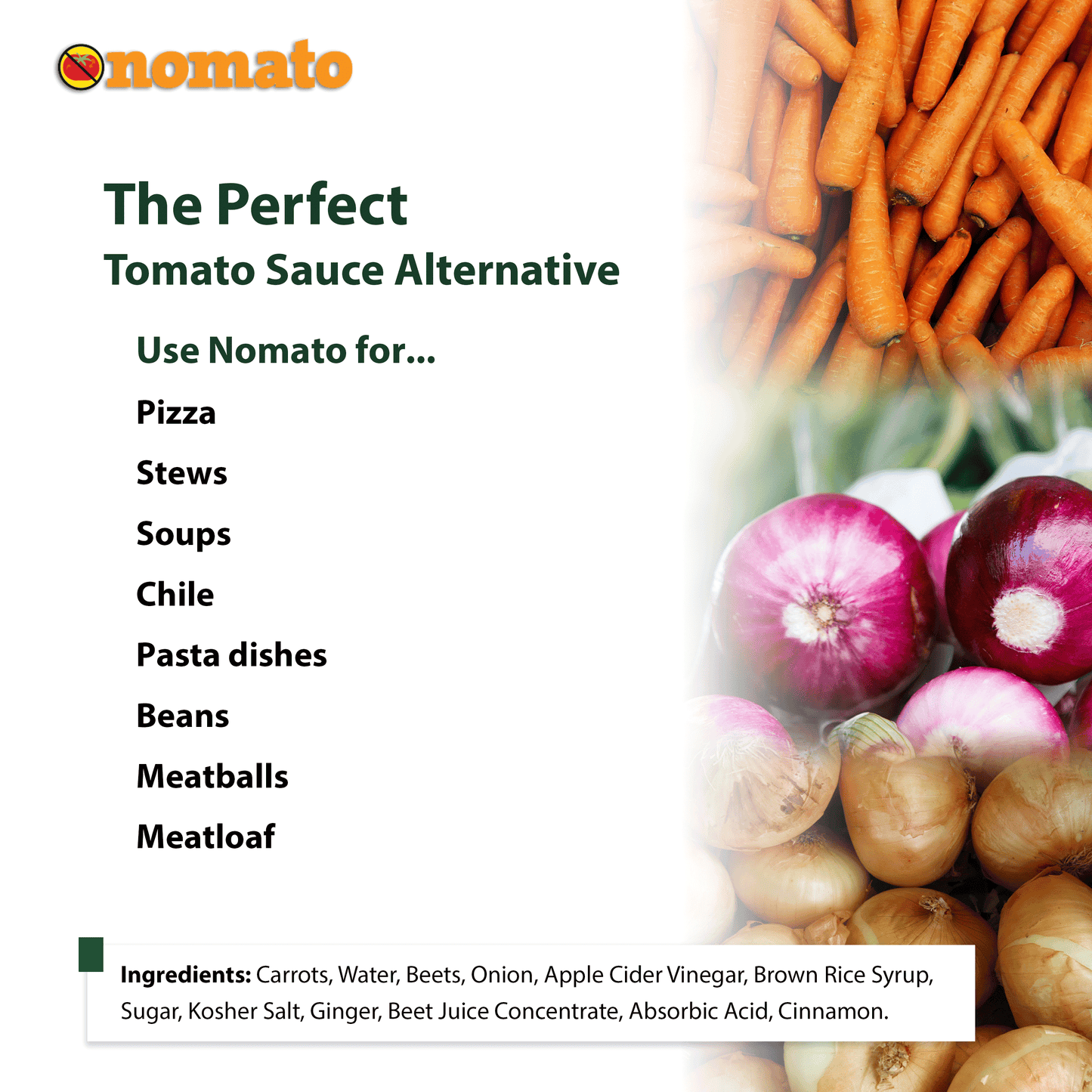 Nomato - 6 Pack of Original Tomato Free Ketchup Sauce (13 oz) - Tomato Free, Gluten Free, Nut Free and Dairy Free (Ketchup, 6 Pack)