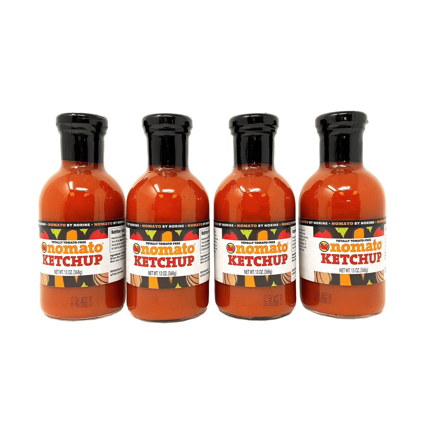 Nomato - 4 Pack of Original Tomato Free Ketchup Sauce (13 oz) - Tomato Free, Gluten Free, Nut Free and Dairy Free (Ketchup, 4 Pack)