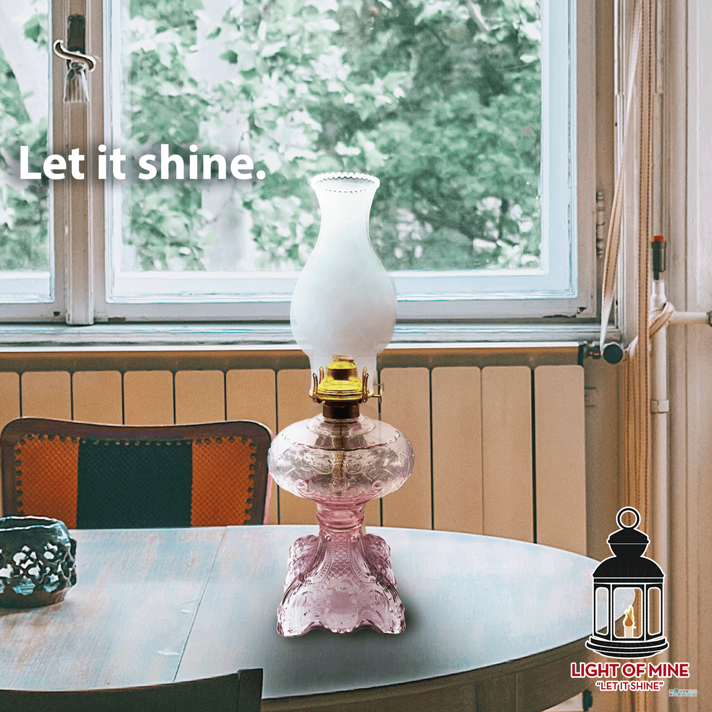 Light of Mine - Princess Feather Oil Lamp Replacement Pink Base (Base Only)