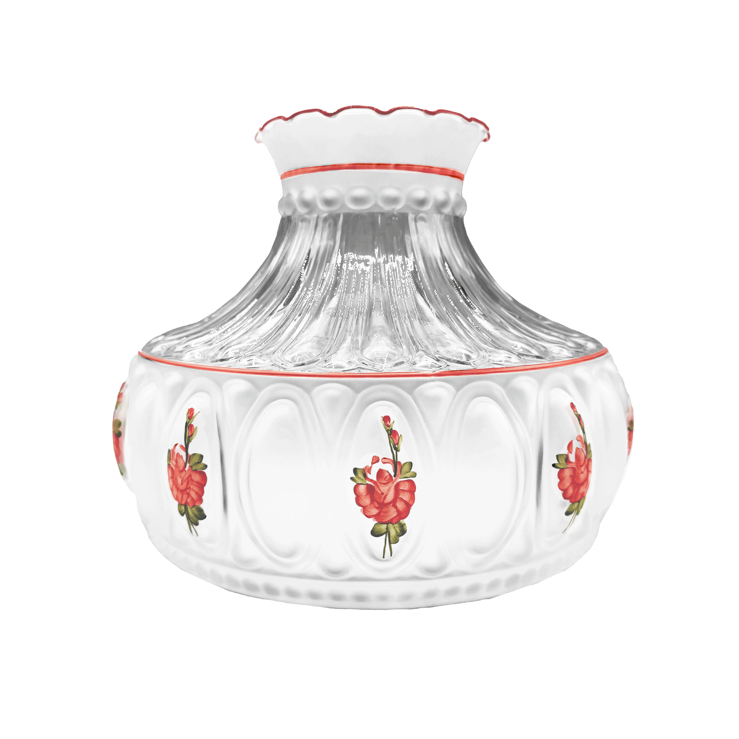 Light of Mine - Princess Feather Oil Lamp Replacement 10" Pink Floral Shade