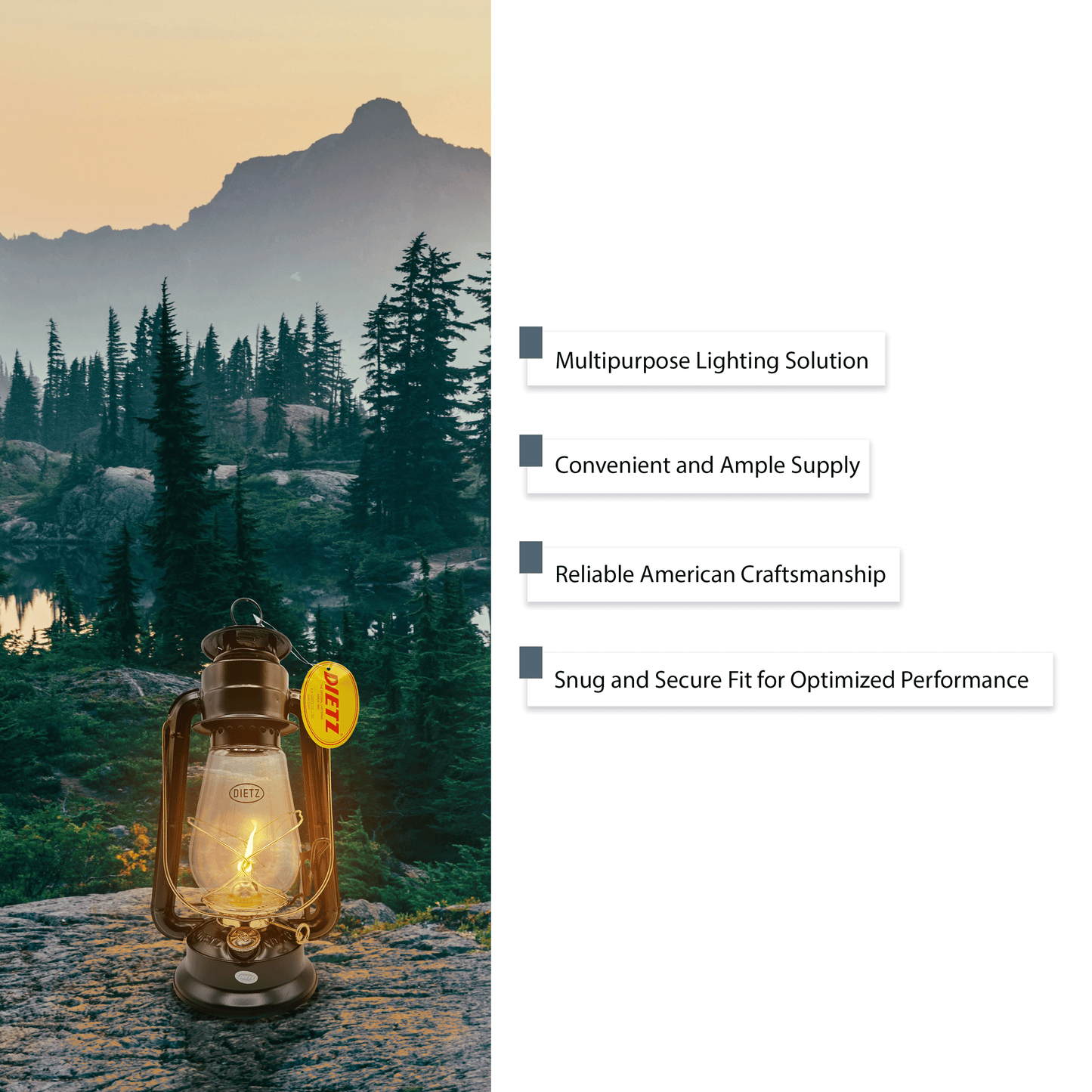Light of Mine - Dietz #20 Junior Oil Lantern Replacement Kit Including Globe and 100% Cotton 5/8" Wick Strips (Junior)