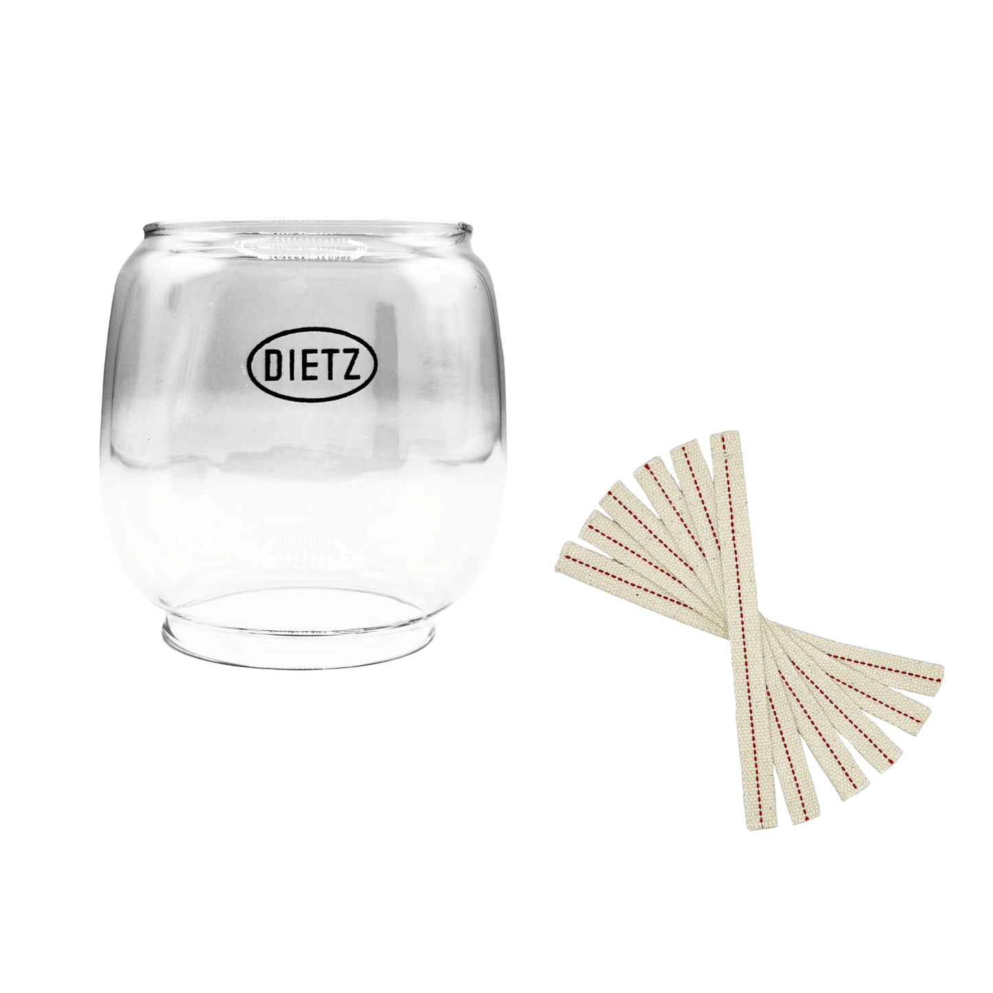 Light Of Mine - Dietz #01, #30 Little Wizard Oil Lantern Replacement Kit Including Globe and 100% Cotton 5/8" Wick Strips (Little Wizard)