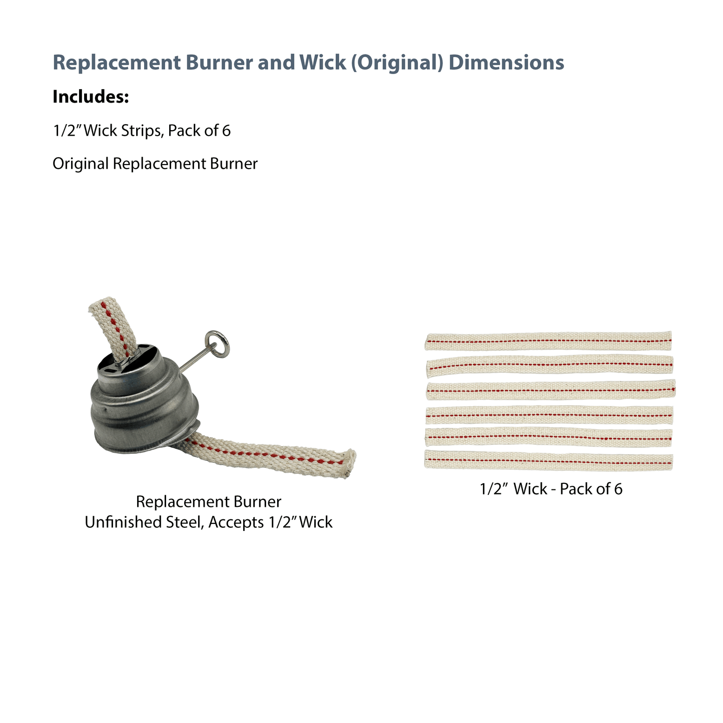 Light of Mine - Dietz #76 Original Oil Lantern Replacement Kit Including Burner and 100% Cotton 1/2" Wick Strips (Original)