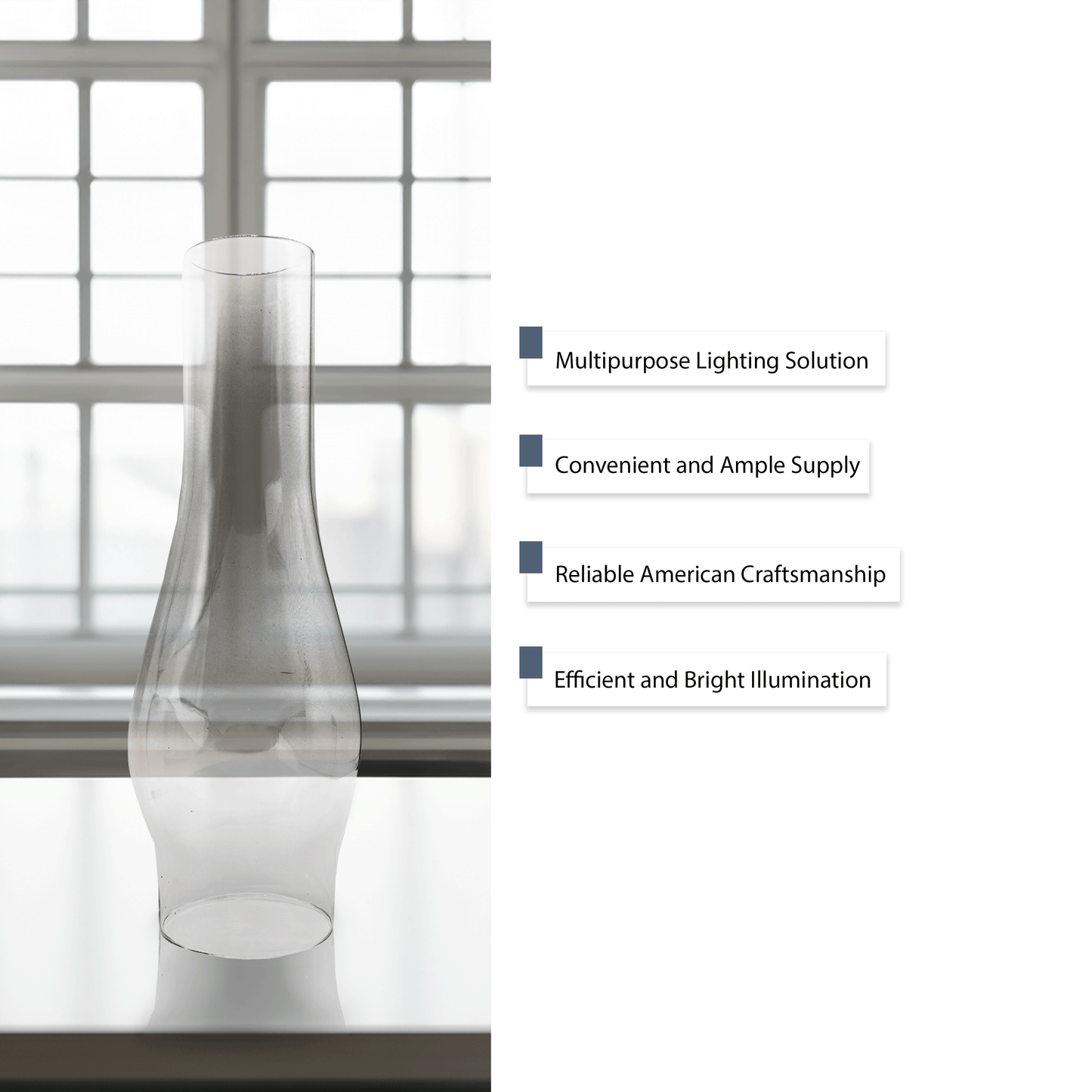Light of Mine - 2.625" x 10" Oil Lamp Replacement Chimney (2 5/8" x 10")