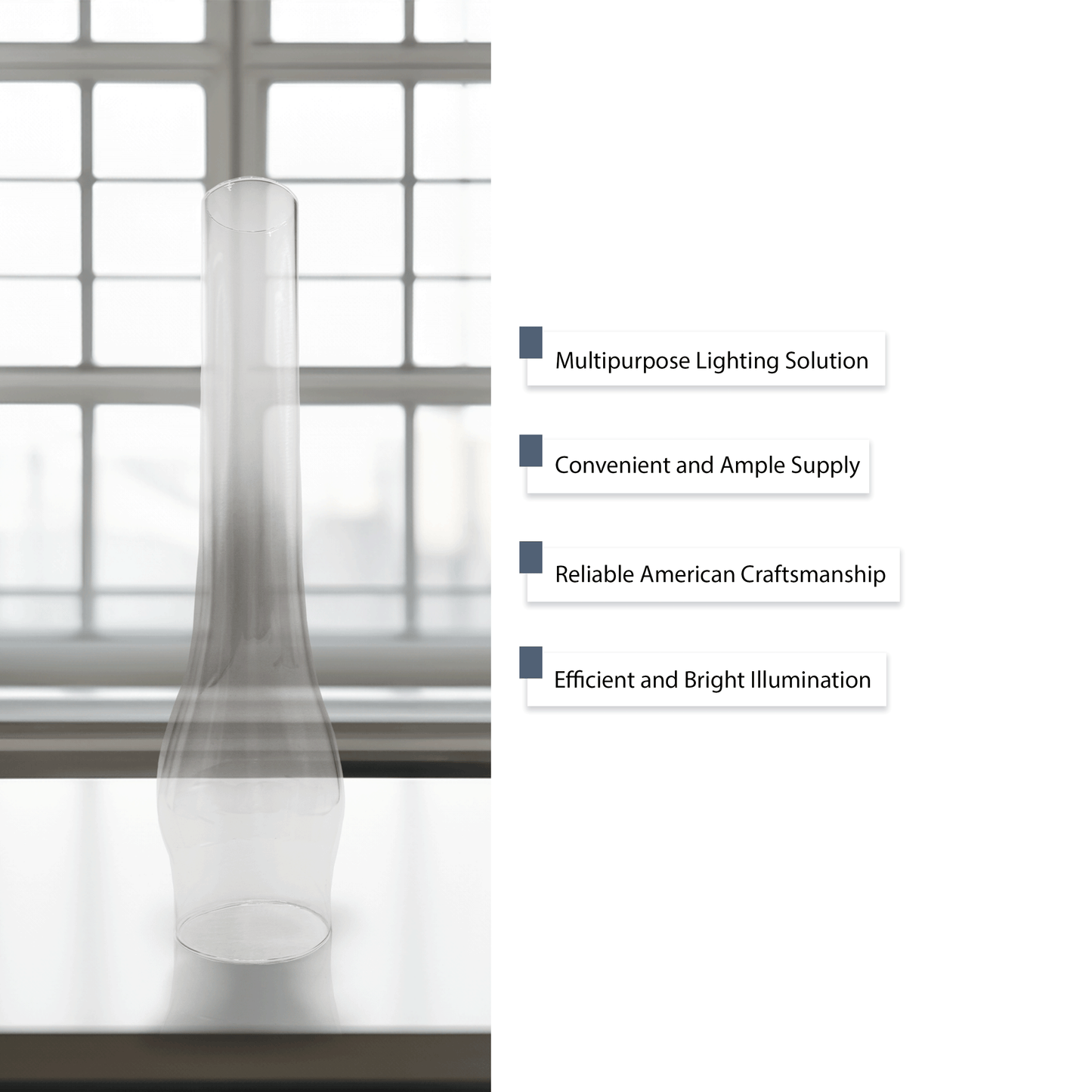 Light of Mine Replacement Glass Chimneys (3" x 14")