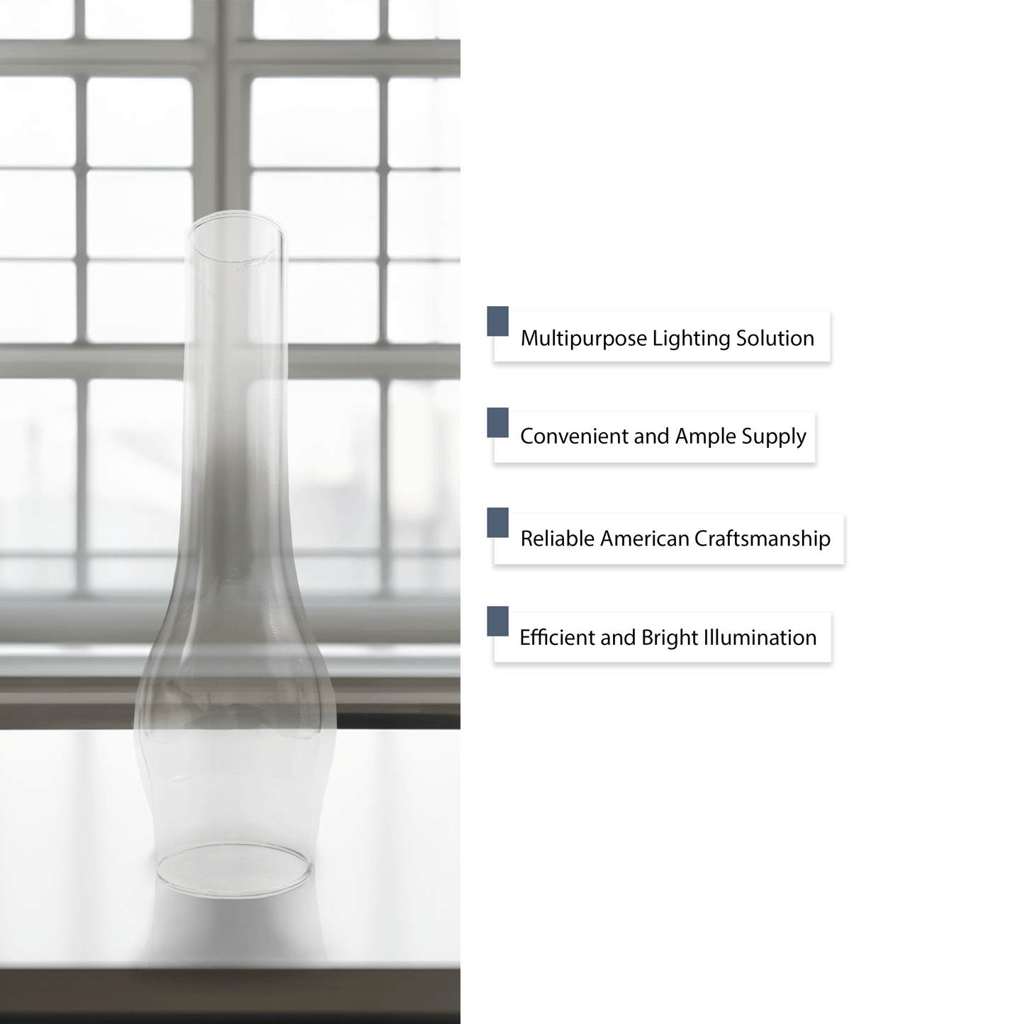 Light of Mine - 3" x 12" Oil Lamp Replacement Chimney (3" x 12")