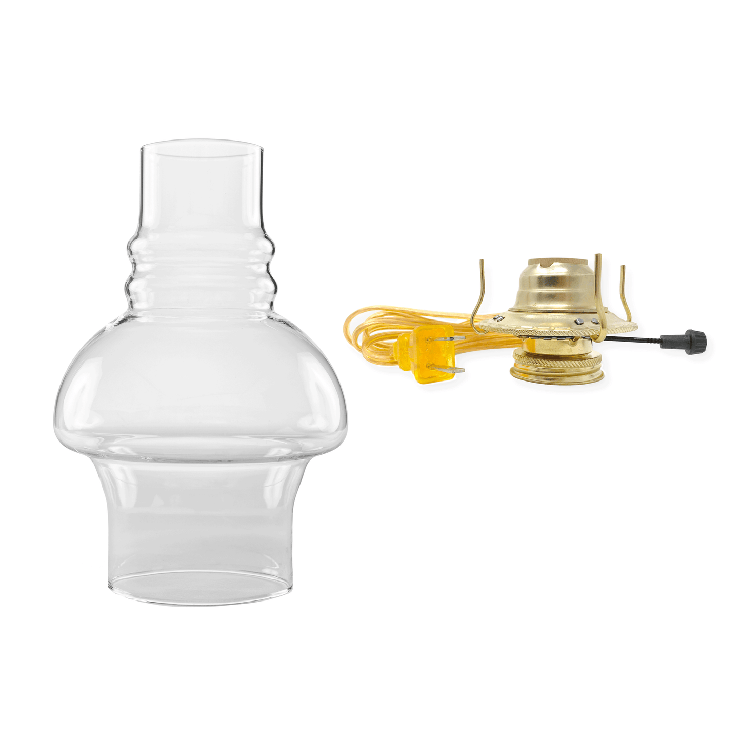 Light Of Mine - 3" x 7" Hooded Replacement Chimney for Oil Lamp with Electric Gold Cord Burner (3" x 7" Hooded Chimney)