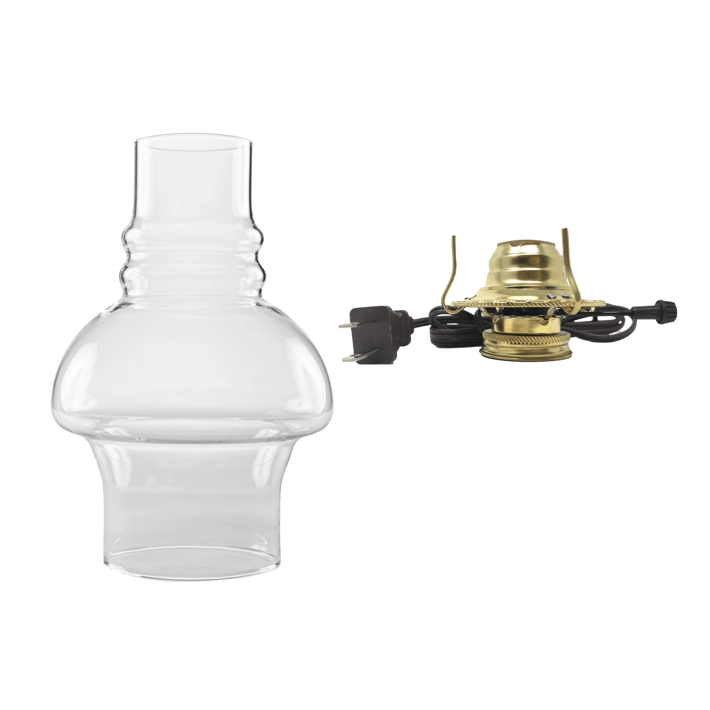 Light Of Mine - 3" x 7" Hooded Replacement Chimney for Oil Lamps with Electric Brown Cord Burner (3" x 7" Hooded Chimney)