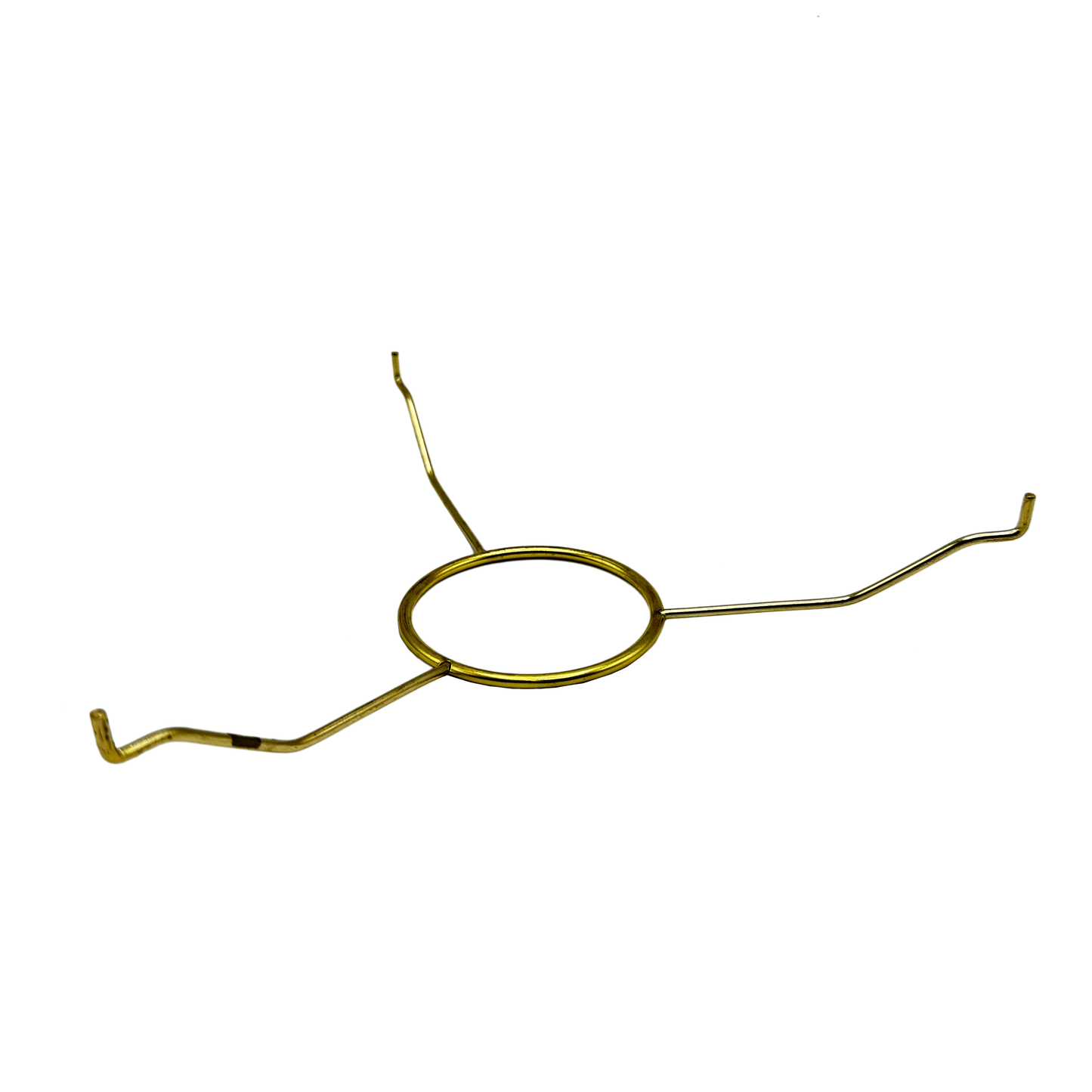 10" Brass Plated Tripod for Lamp Shade | Compatible with 3" #2 Burner | Antique Oil Lamp Replacement Parts | Hurricane Oil Lamp Parts | (7" for #2 Brass Plated Burner)