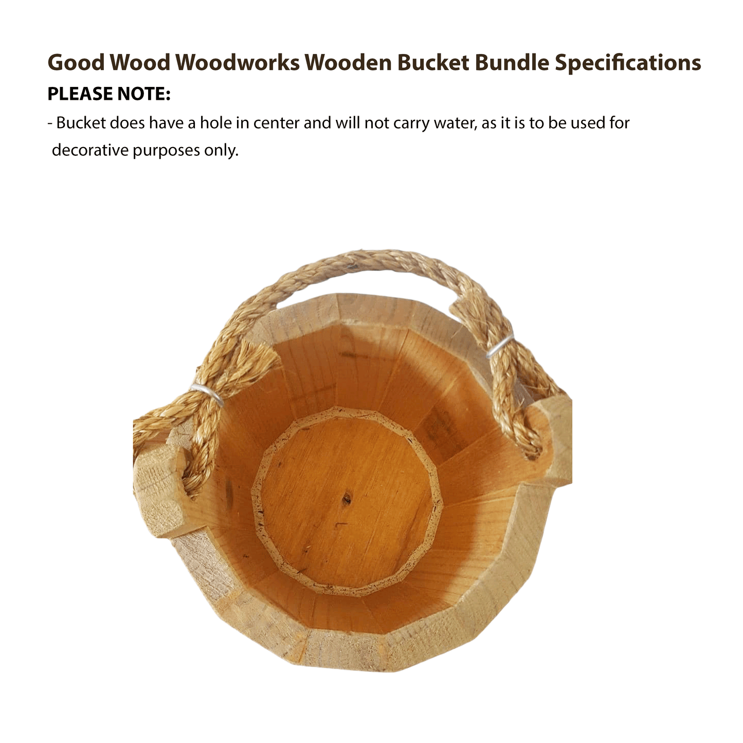 Good Wood - Bucket Bundle Including 6" x 8" Bucket and 8" x 10" Bucket - Made in the USA