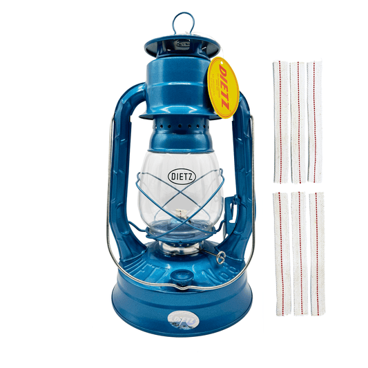 Light Of Mine - Dietz #08 Air Pilot Blue Oil Lantern with Replacement Wick Strips (Blue)