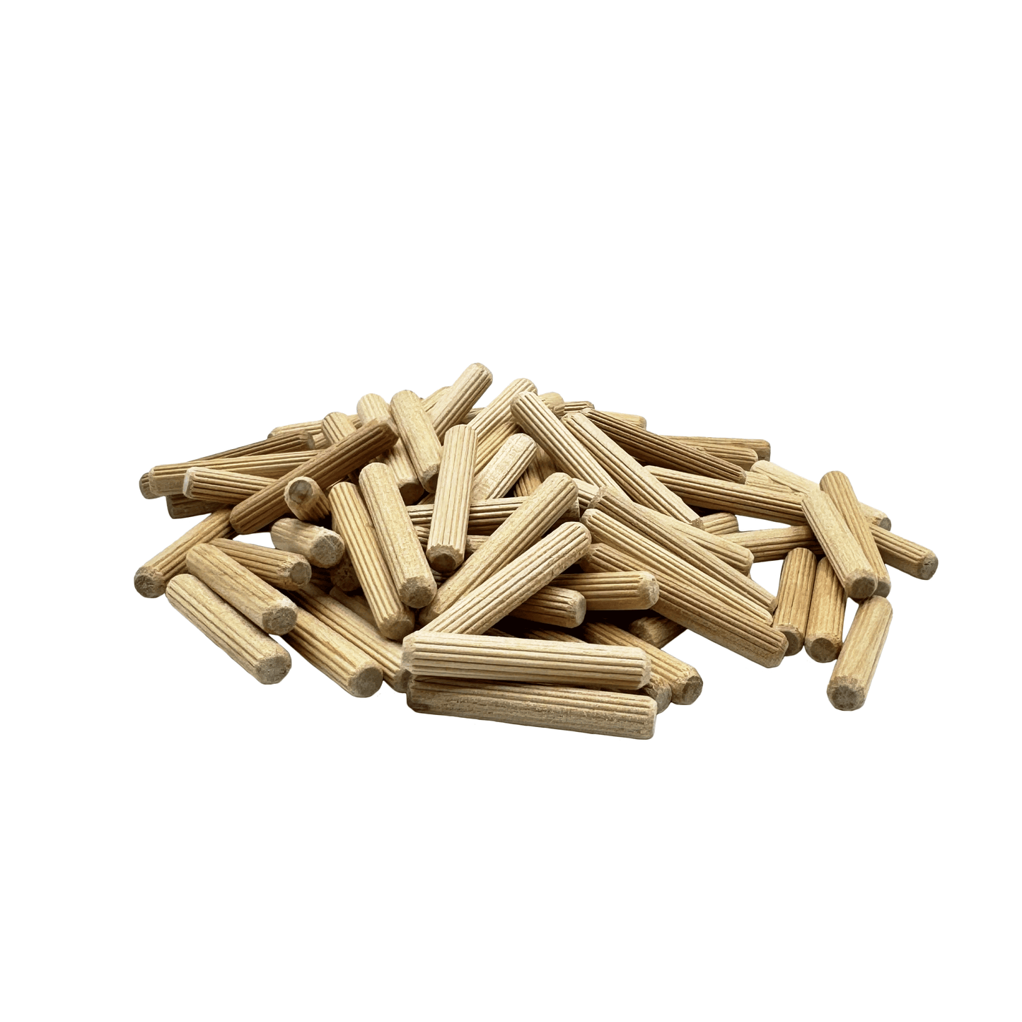 Rhino Wood Industries - 1/4" x 1 1/2" - 100 Pack Wooden Dowel Pins - Kiln Dried, Fluted, and Beveled (1/4" x 1 1/2", 100pk)