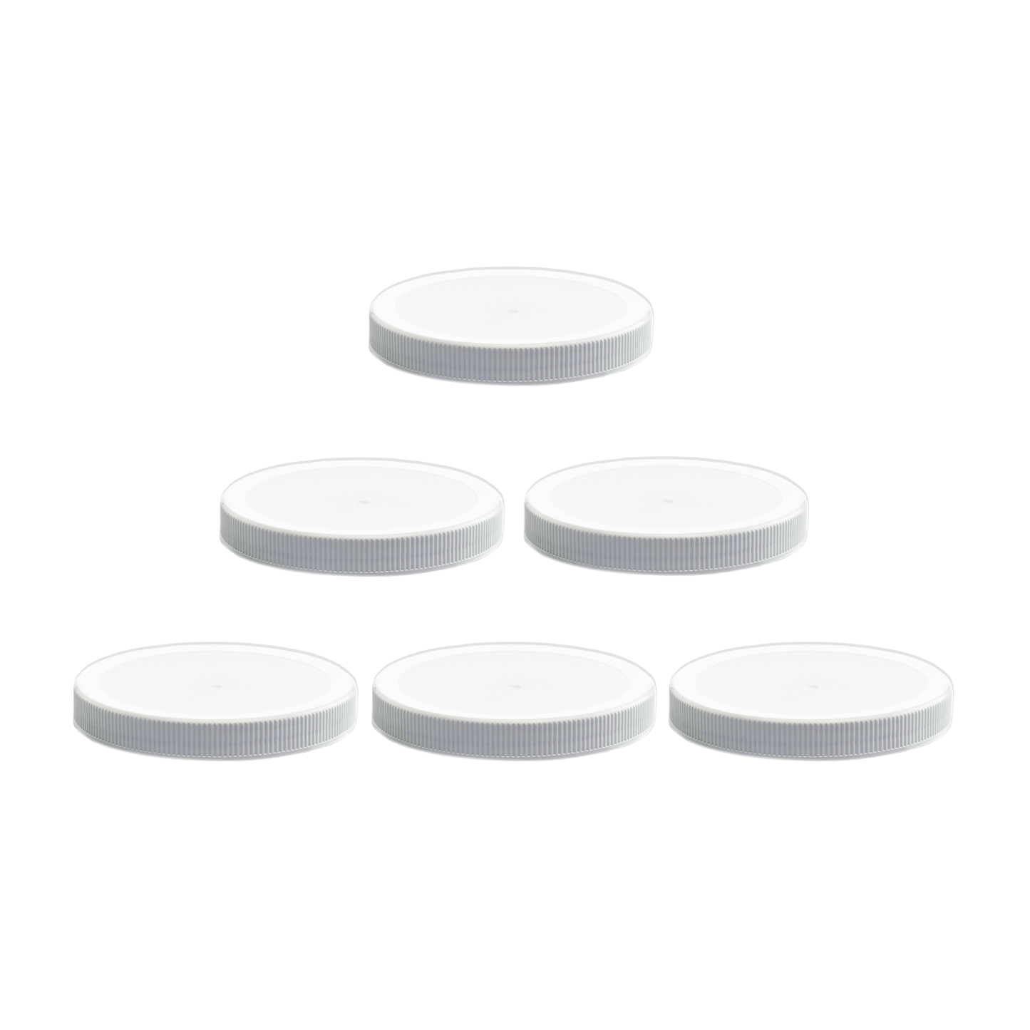 1 Gallon Fermentation Jar Replacement White Polypropylene Caps 110/400 (6, White Poly)