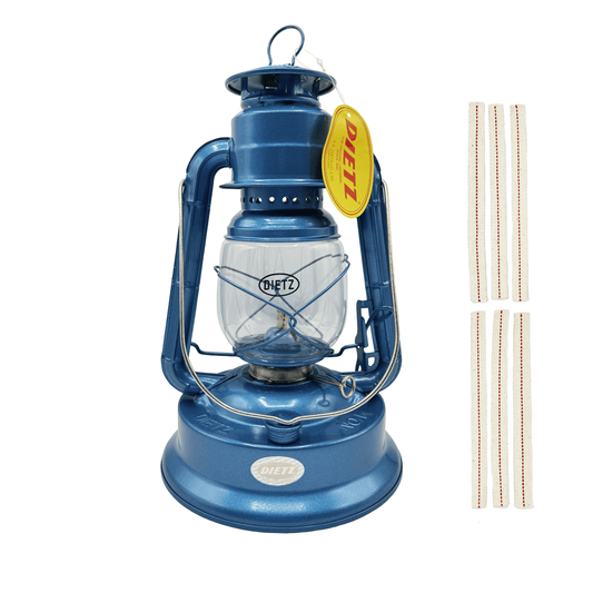 Light Of Mine - Dietz #01 Little Wizard Blue Oil Lantern with 5/8" Replacement Wick Strips (Blue)