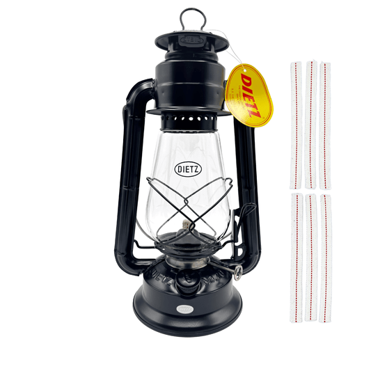 Light Of Mine - Dietz #20 Junior Black Oil Lantern with 5/8" Replacement Wick Strips (Black)