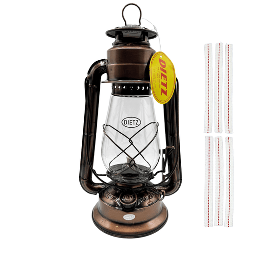 Light Of Mine - Dietz #20 Junior Bronze Oil Lantern with 5/8" Replacement Wick Strips (Bronze)