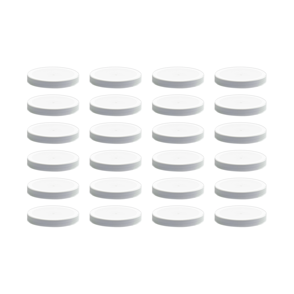 Clearview Containers - 110mm White Plastic 24 Pack Replacement Lids with Leak Proof Liner - 110/400 Plastic Replacement Lids