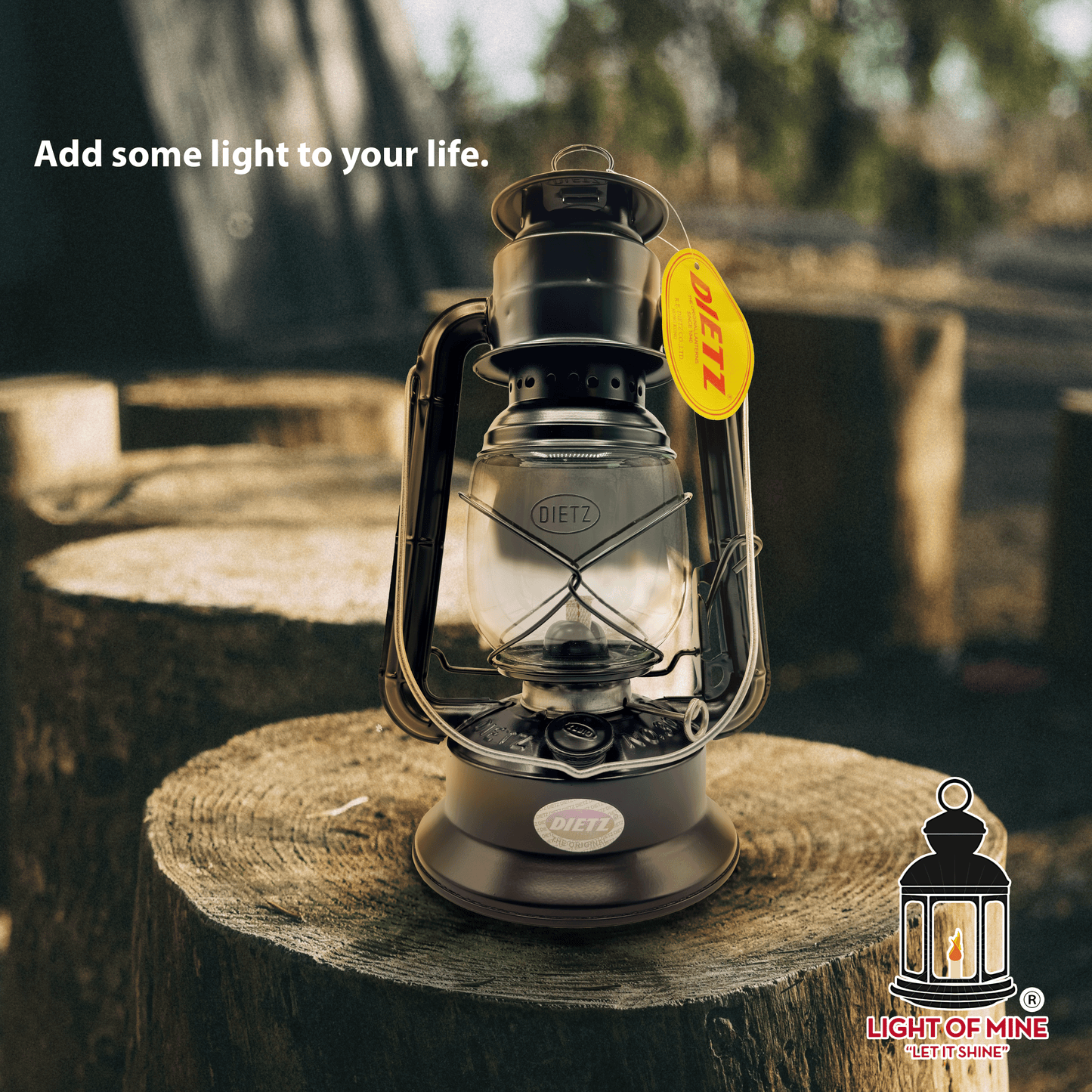 Light of Mine | Dietz Little Wizard # 30 Oil Burning Lantern | Kerosene Oil Lamp | Camping Lantern with Wick