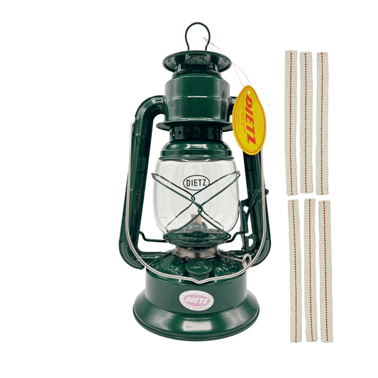 Light Of Mine - Dietz #30 Little Wizard Black Oil Lantern with 5/8" Replacement Wick Strips (Green)