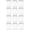 Plastic PET Jars with Lids Lot (12, 12 ounces) by Clear View ContainersTM