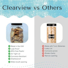 CLEARVIEW CONTAINERS Multi-Pack (32 Oz Round Jar White Lid 24 pack) Suitable for storing a variety of goods, from dry ingredients like pasta and grains to homemade preserves and snacks