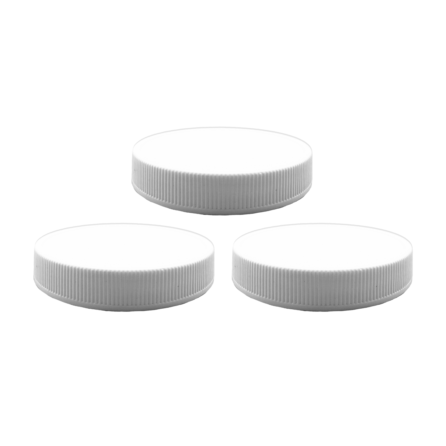Clearview Containers - 3 Pack - Replacement Plastic 70-400 RM Food Grade Jar Lids with Foam Leakproof Liner (70RM, 3pk)
