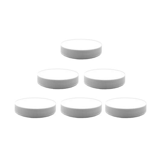 Clearview Containers - 6 Pack - Replacement Plastic 70-400 RM Food Grade Jar Lids with Foam Leakproof Liner (70RM, 6pk)