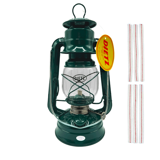 Light Of Mine - Dietz #76 Original Green Oil Lantern with 1/2" Replacement Wick Strips (Green)