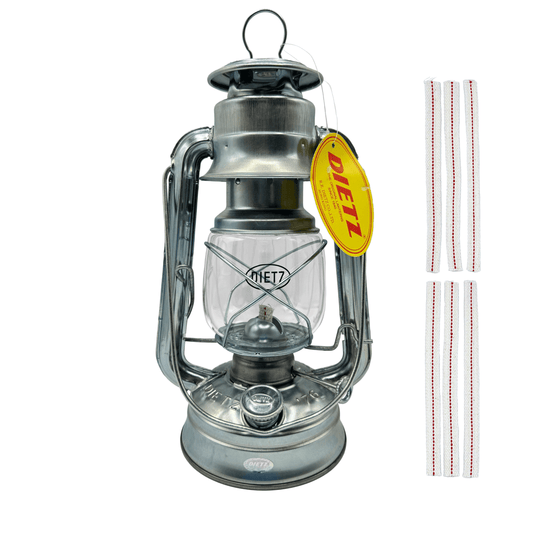 Dietz Original #76 Oil Lamp Burning Lantern - Nickel Plated