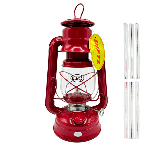 Light Of Mine - Dietz #76 Original Red Oil Lantern with 1/2" Replacement Wick Strips (Red)